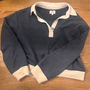 Sundry Navy and Cream Pullover